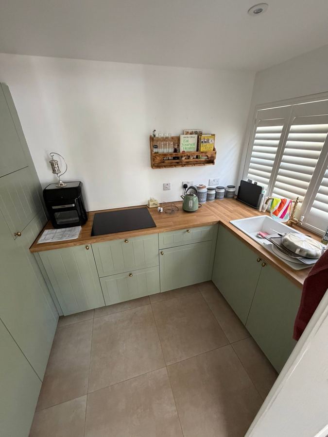 Finished kitchen after full plastering and redecoration